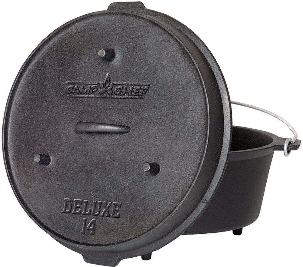 Camp Chef 12 Quart Deluxe 14 Inch Dutch Oven- Cast Iron