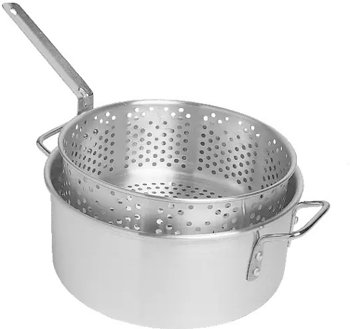 2 Pc Chef Quality Pasta Pot with Strainer Lid - 6 Qt & 2 Qt Black