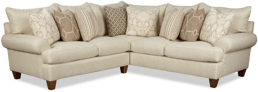 Traditional Beige Sectional Sofa with RAF Sofa - Swift-1
