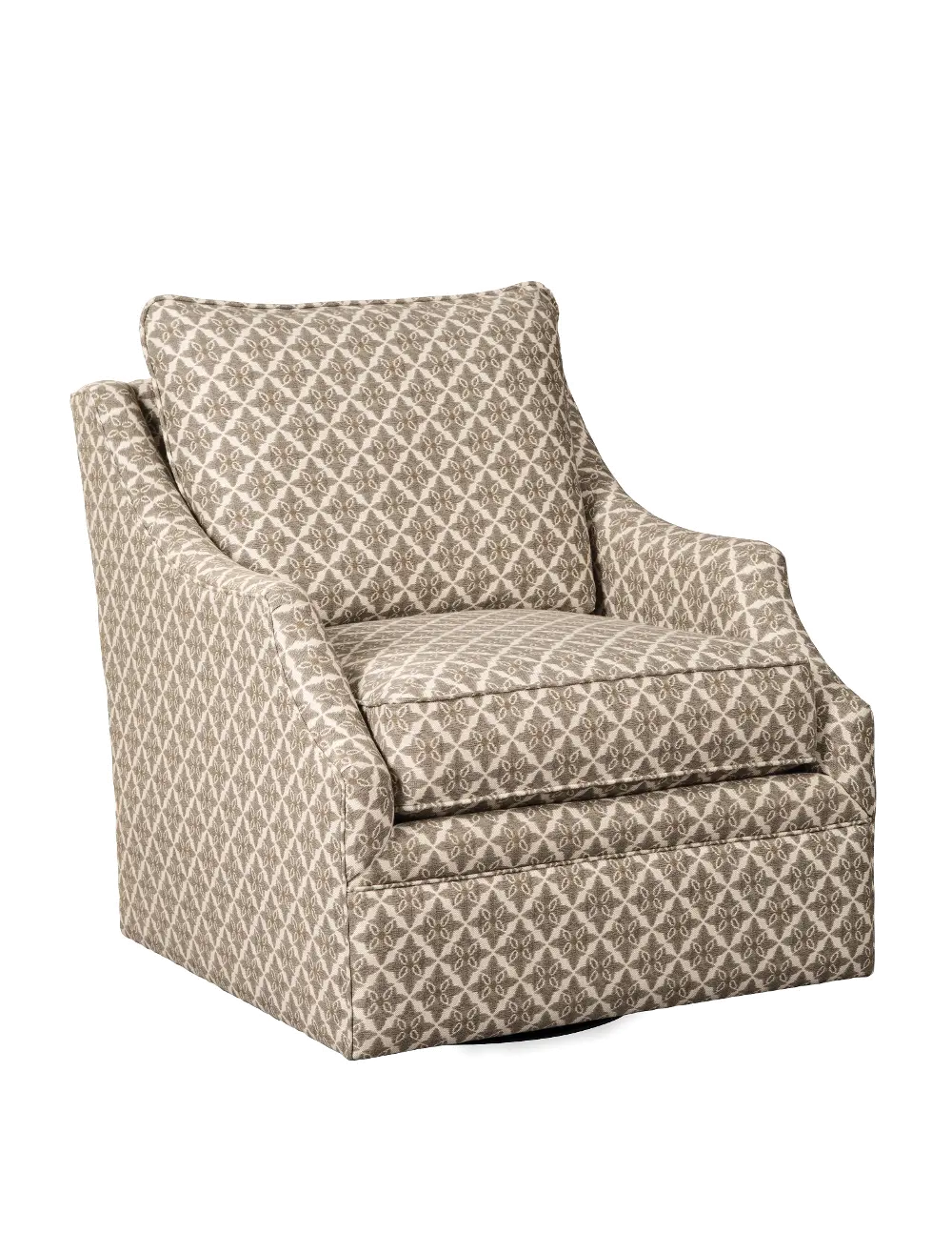 Traditional Taupe and Beige Swivel Glider - Swift-1