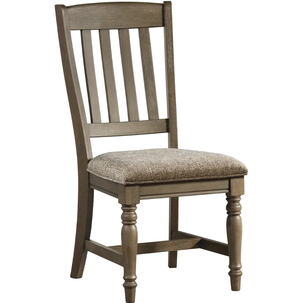 Balboa Park Roasted Oak Slat Back Upholstered Dining Chair-1