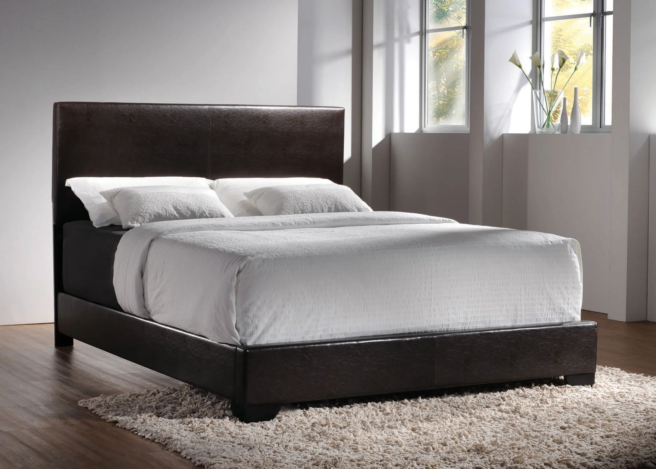 5T162003 Dark Brown Twin Upholstered Platform Bed - Westfie sku 5T162003