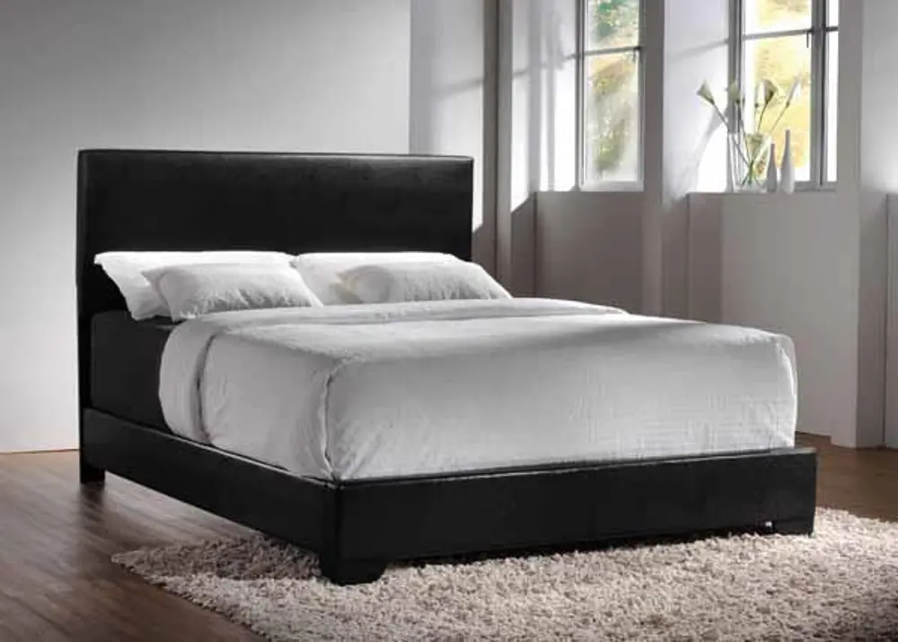 Black Full Upholstered Platform Bed - Westfield-1