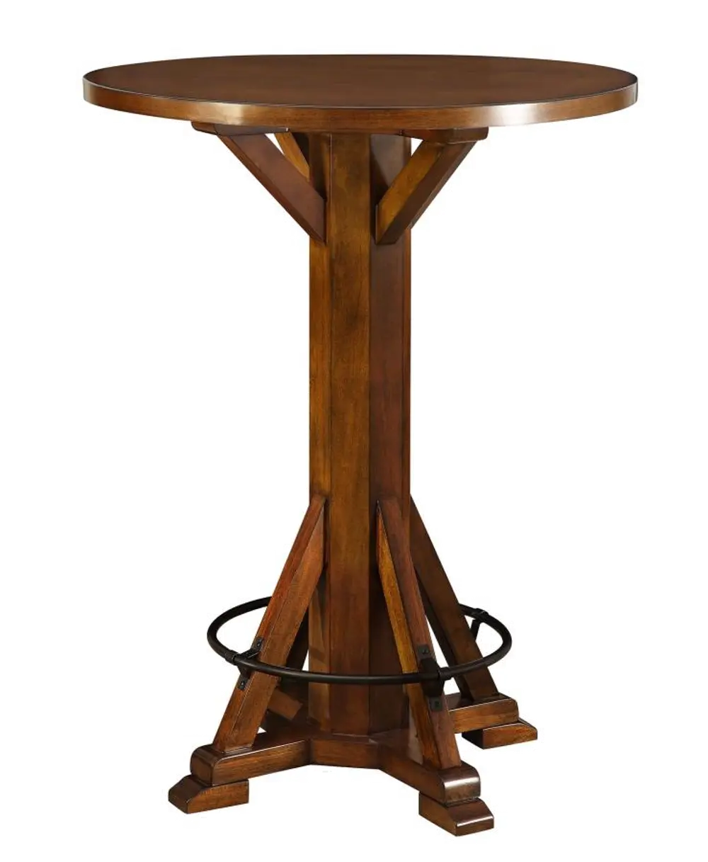 Chestnut Brown Wood Bar Table - Amber-1