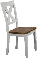 White and Brown Dining Room Chair - Pacifica