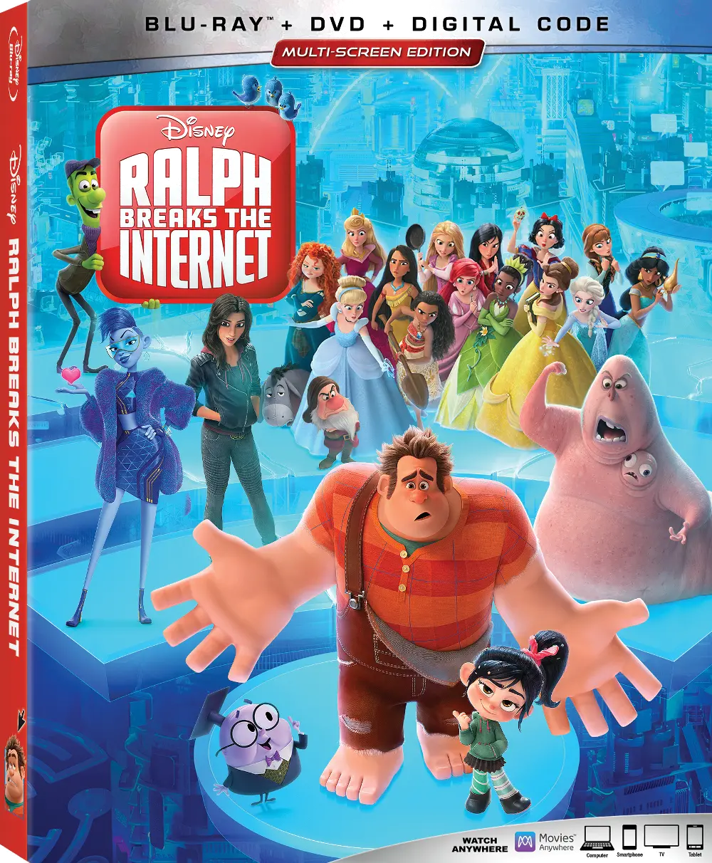 Ralph Breaks the Internet: Wreck-It Ralph 2 (Blu-Ray + DVD + Digital Code)-1
