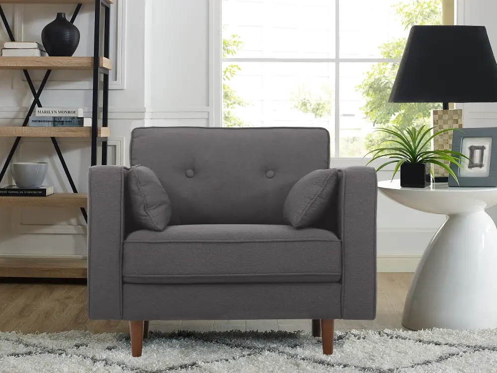 LK-TCNSP1GU3073 Mid Century Modern Dark Gray Chair - Tacoma-1