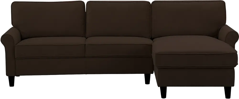 MCL-2PC-CT-SET Chocolate Brown Sectional Sofa - Maryland-1