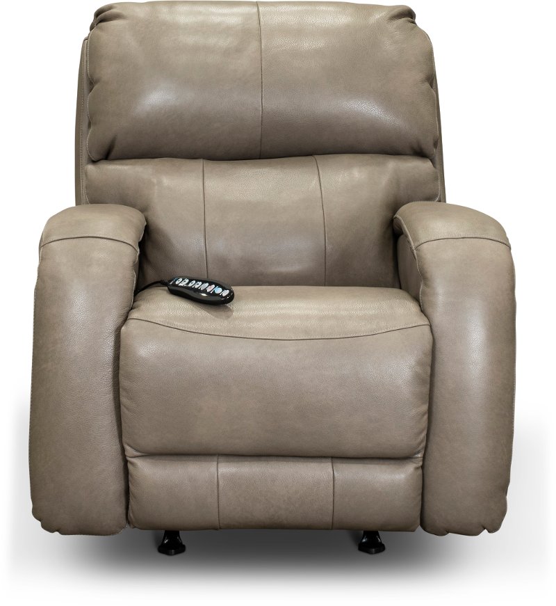 SoCozi Cobblestone Leather-Match Rocker Power Recliner - Fame | RC ...