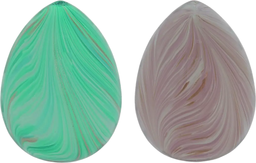 Assorted 7 Inch Multi Color Glass Swirl Egg-1