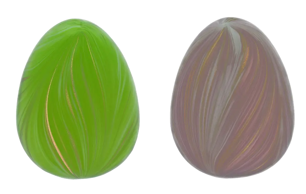 Assorted 5 Inch Multi Color Glass Swirl Egg-1