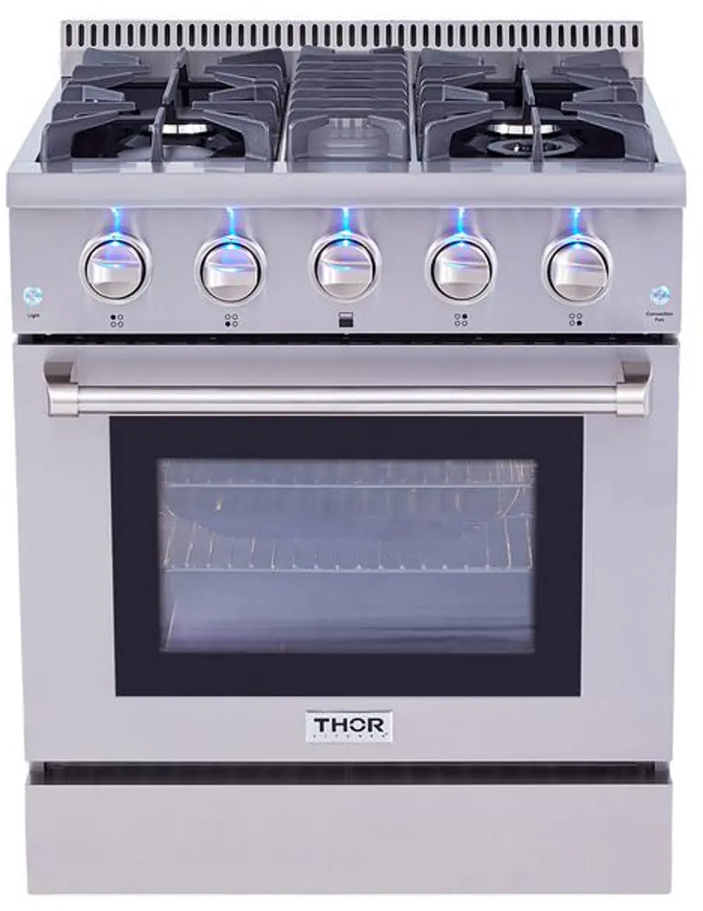 HRD3088U-OLD Thor Professional 30 Inch Dual Fuel Range in Stainless Steel-1