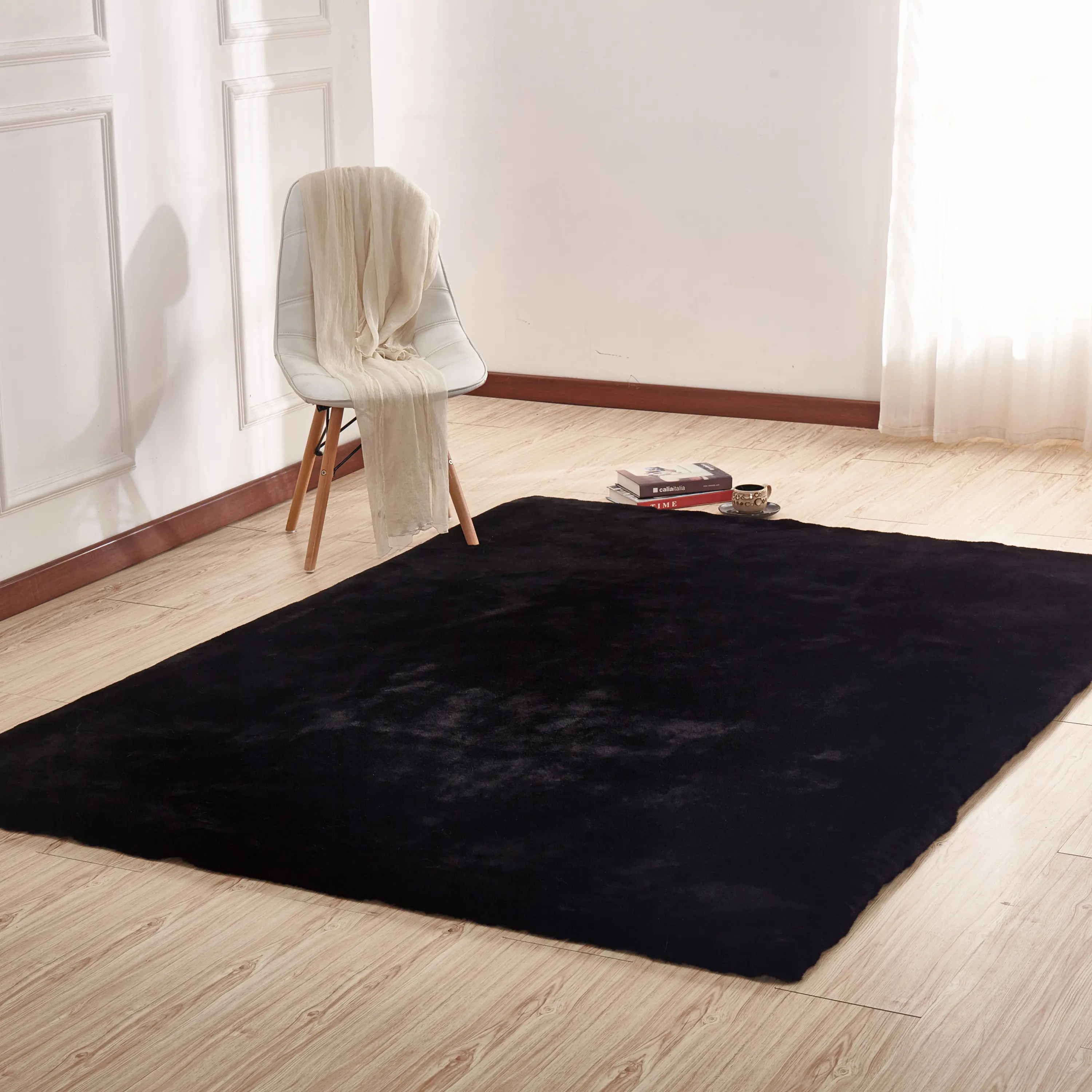 Faux-Chinchilla Area Rug - Large Sizes