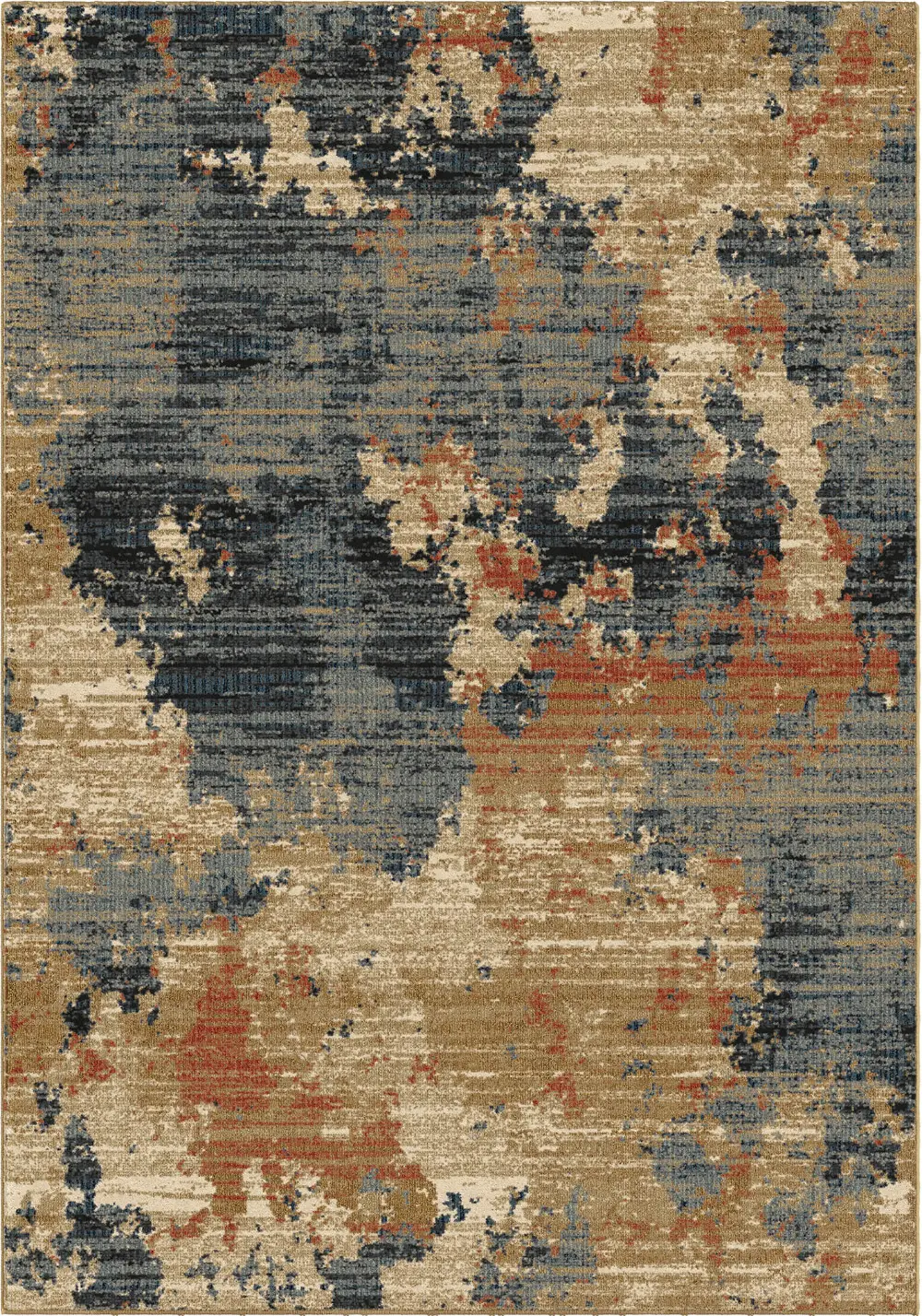 8233/5X8/ADAGIOBLUE Adagio 5 x 8 Rust, Ivory, and Blue Rug-1