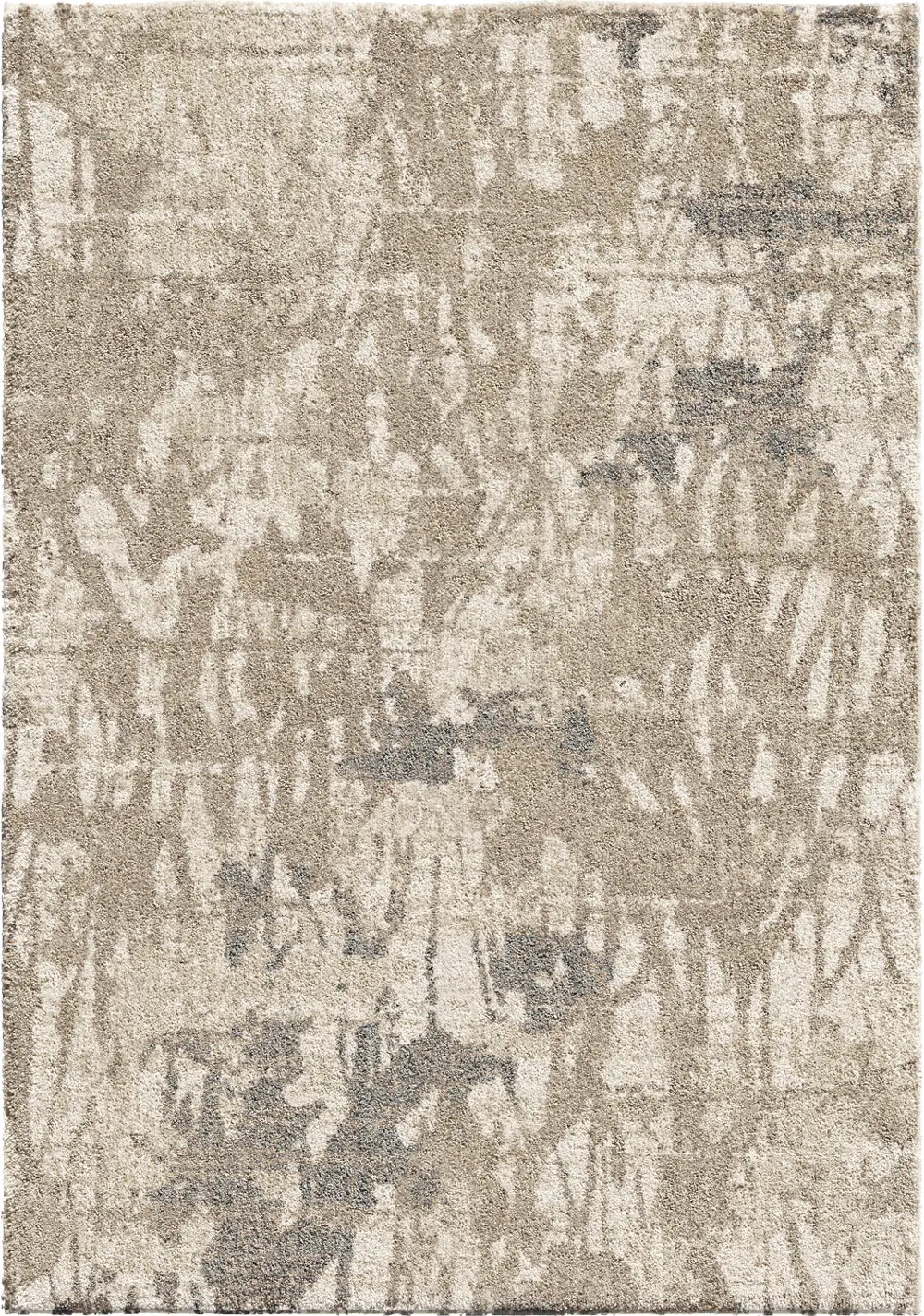 7000/5X8 Mystical 5 x 8 Abstract Ivory and Beige Area Rug-1