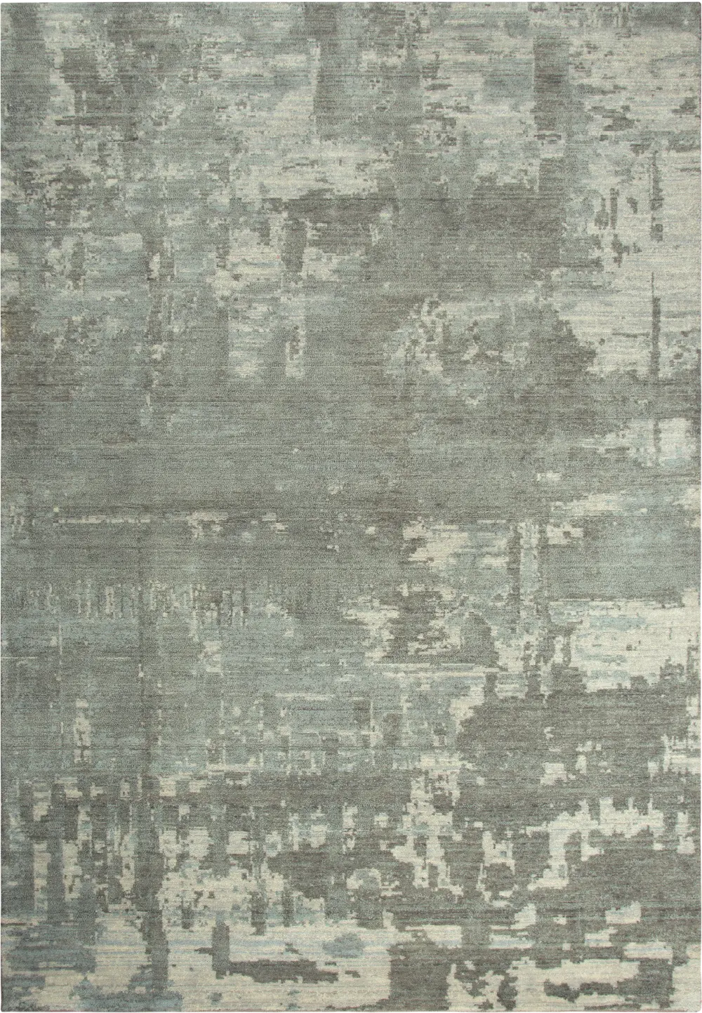 5 x 8 Medium Traditional Gray and Beige Area Rug - Gossamer-1