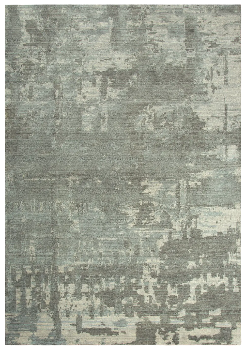8 x 10 Large Traditional Gray and Beige Area Rug - Gossamer-1