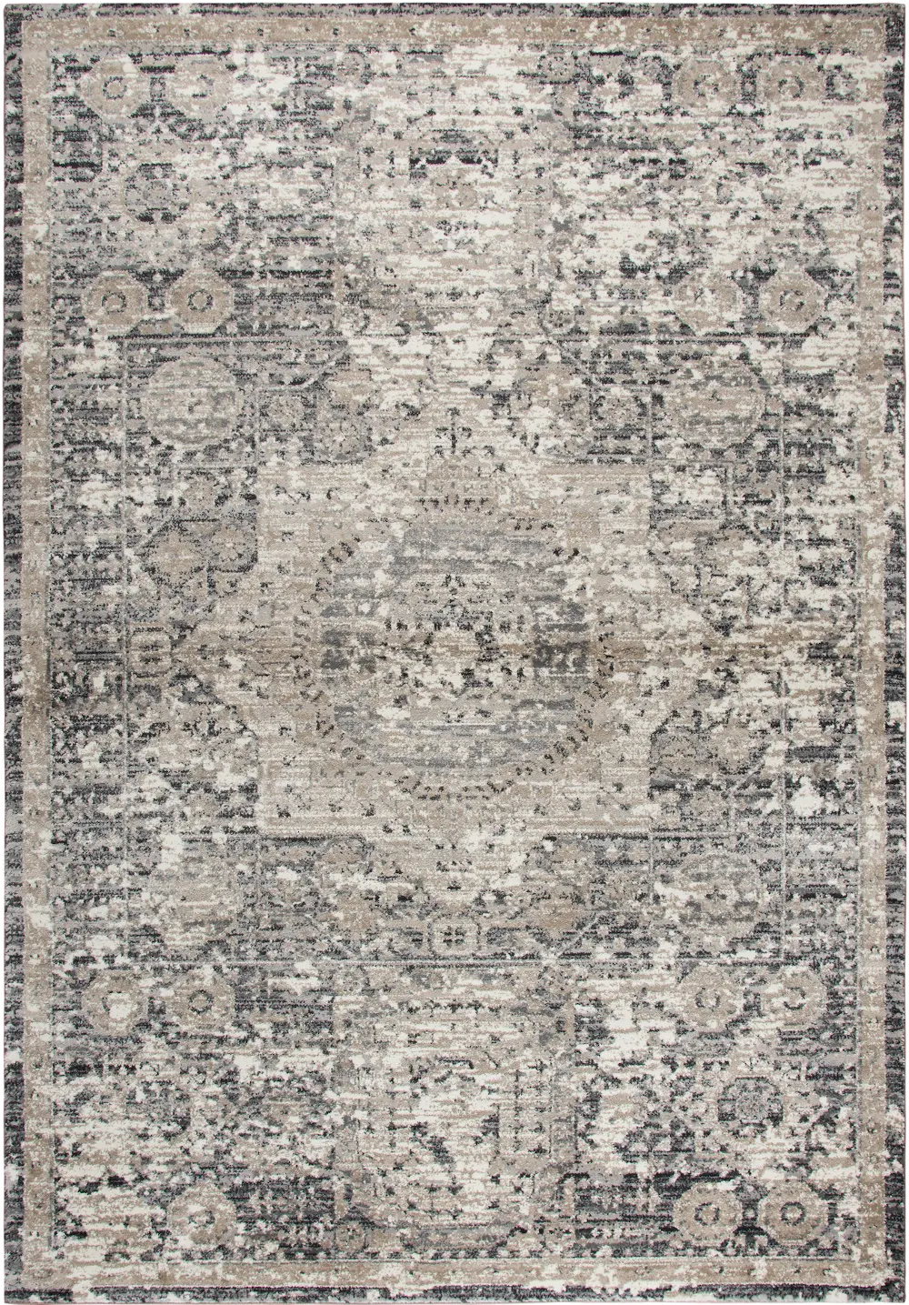 Panache 5 x 8 Traditional Gray and Beige Area Rug-1