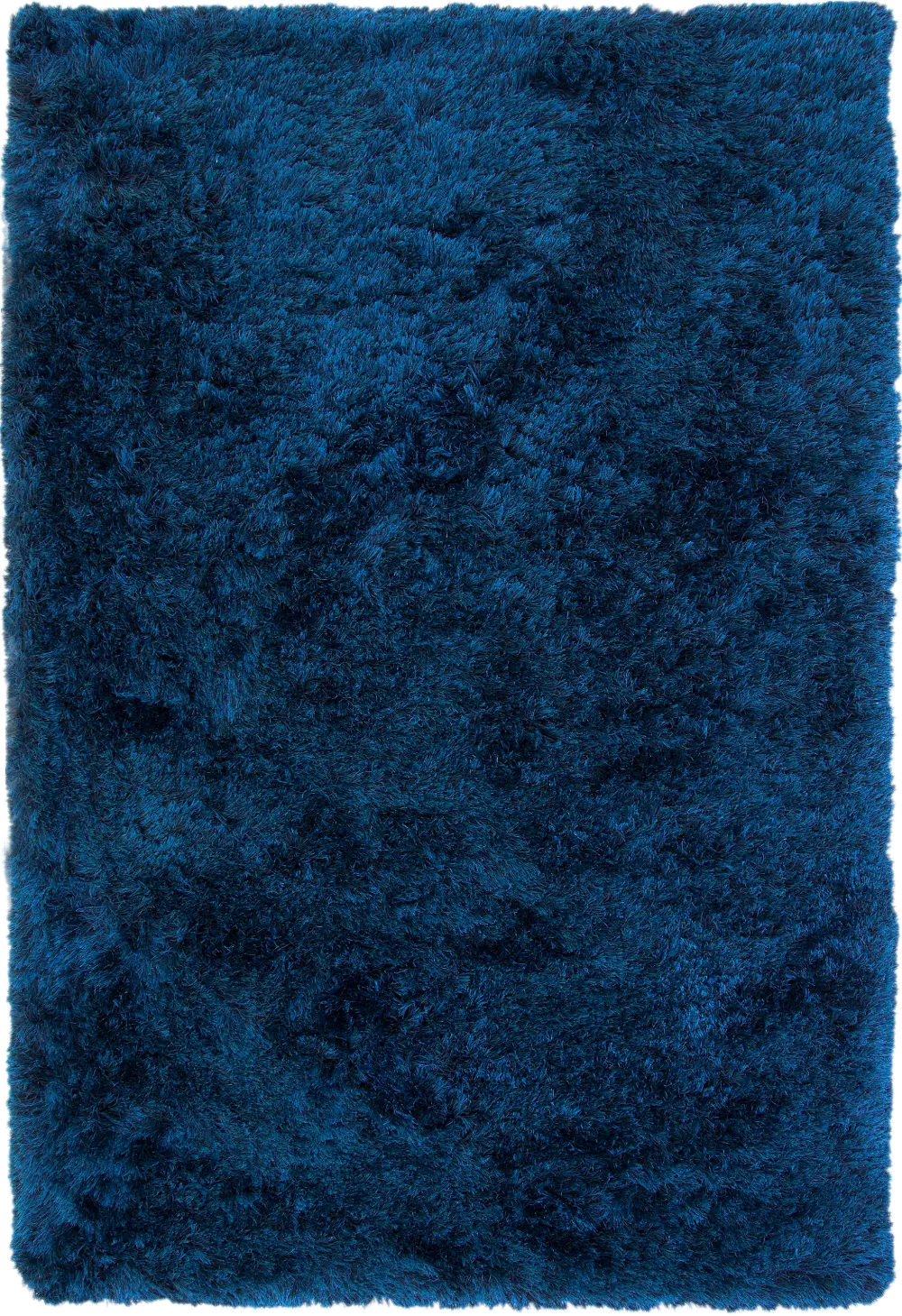 8 x 10 Large Contemporary Navy Blue Shag Rug - Luxe Shag-1