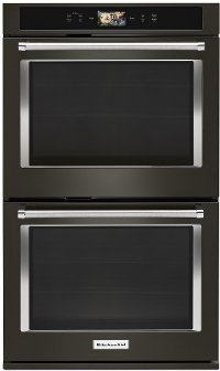 Kitchenaid 30 Inch Smart Oven Double Wall Oven 10 Cu Ft Black Stainless Steel Rc Willey