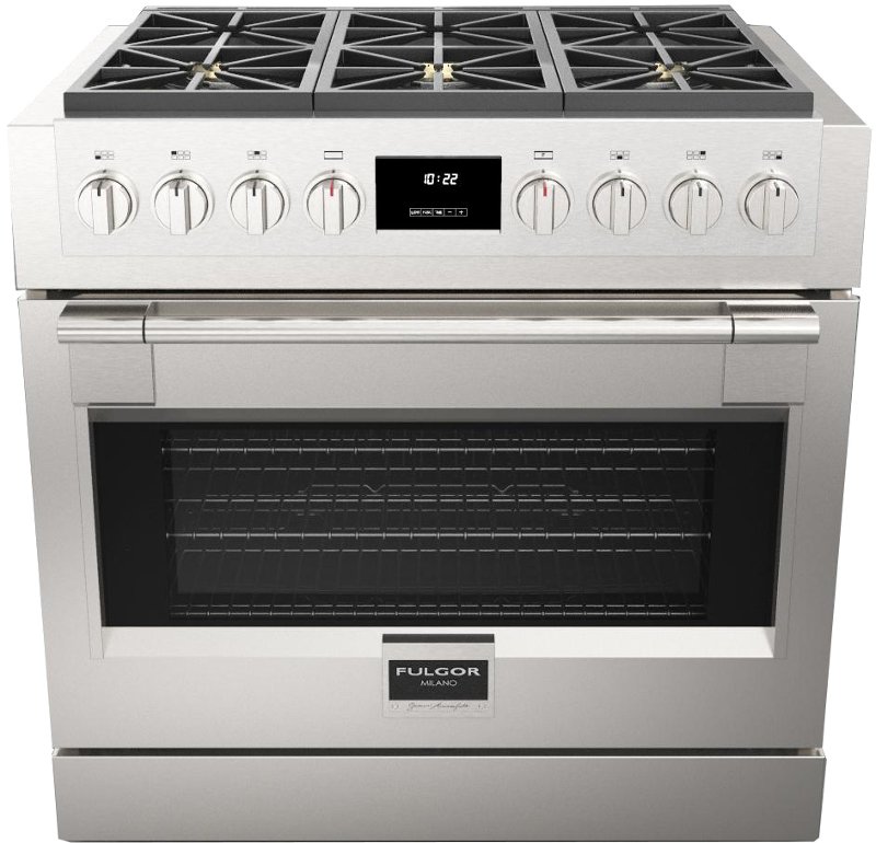 Fulgor Milano 36 Inch Sofia Professional Gas Range - Stainless Steel ...