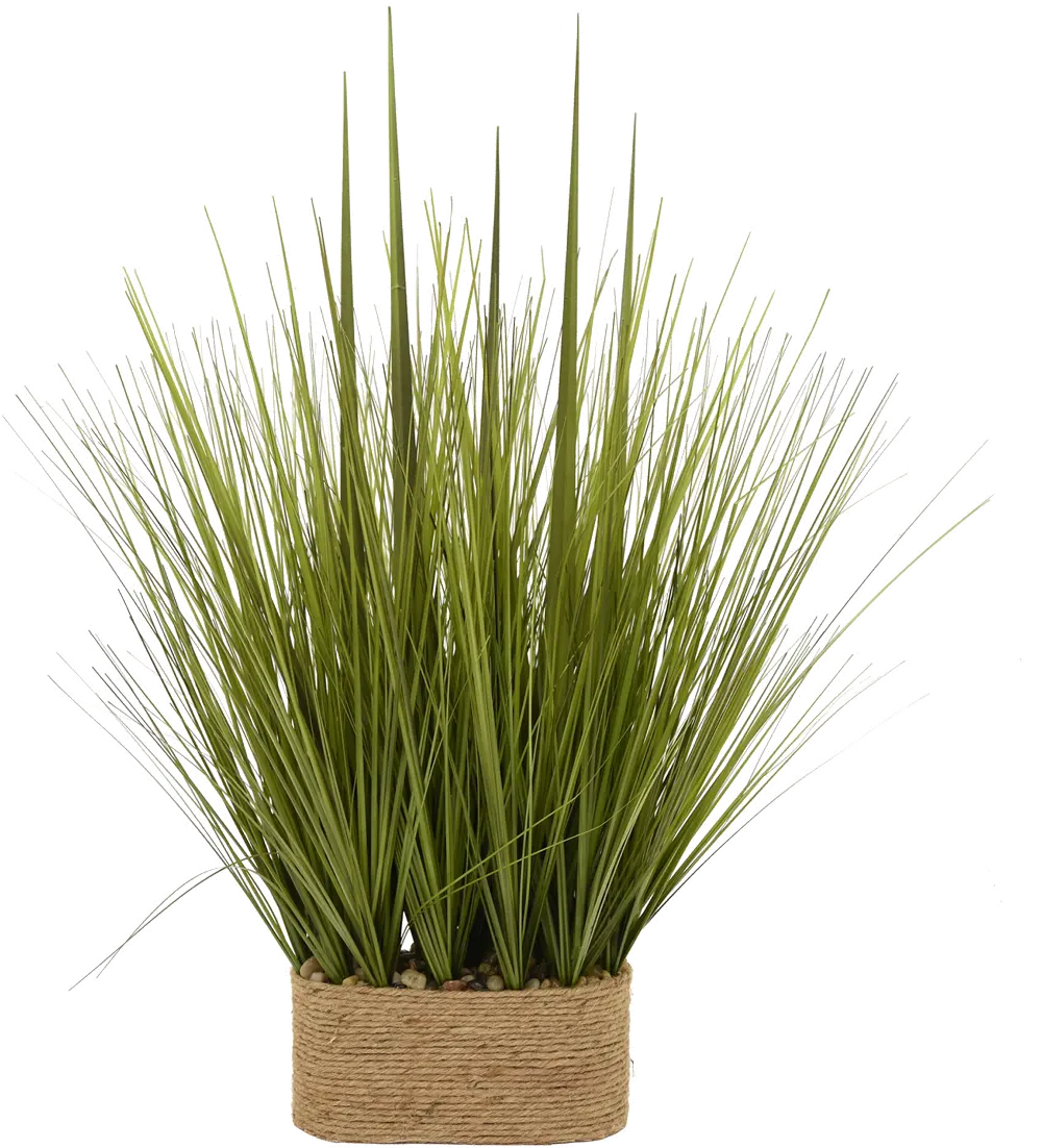 Faux Green Grass Pot Arrangement-1