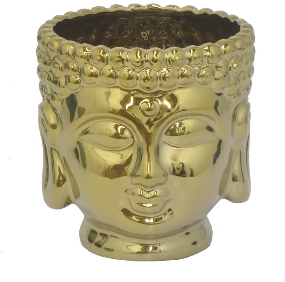 Gold Ceramic Buddha Planter-1