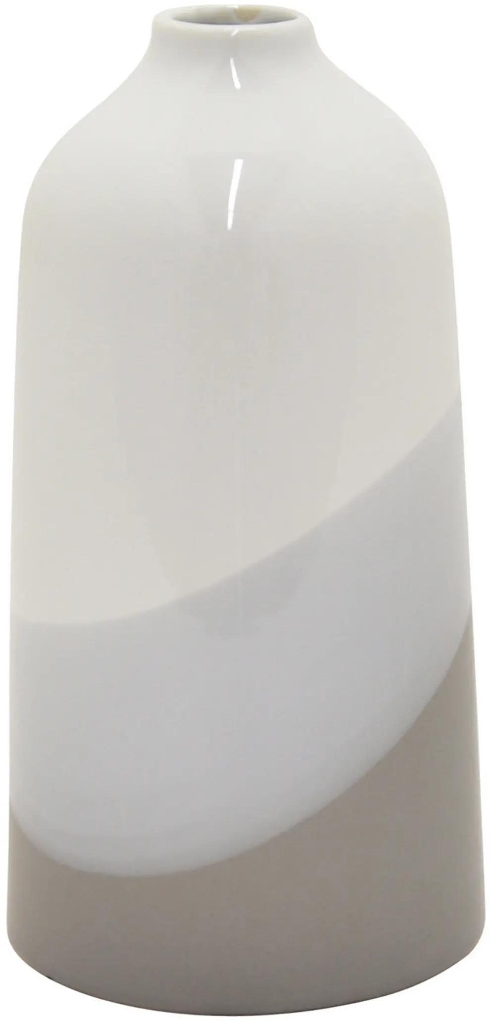 9 Inch Gray Three Tone Ceramic Vase-1