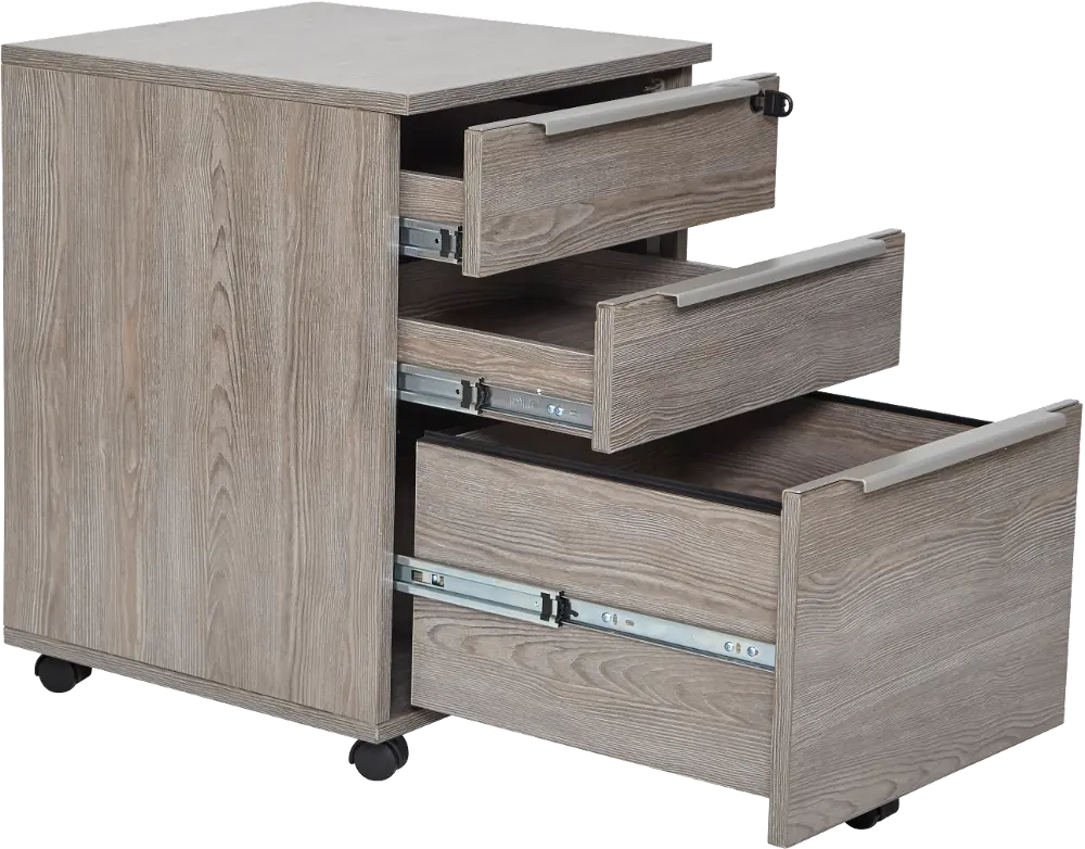 Gray 3-Drawer File Cabinet Pedestal - Kalmar-1