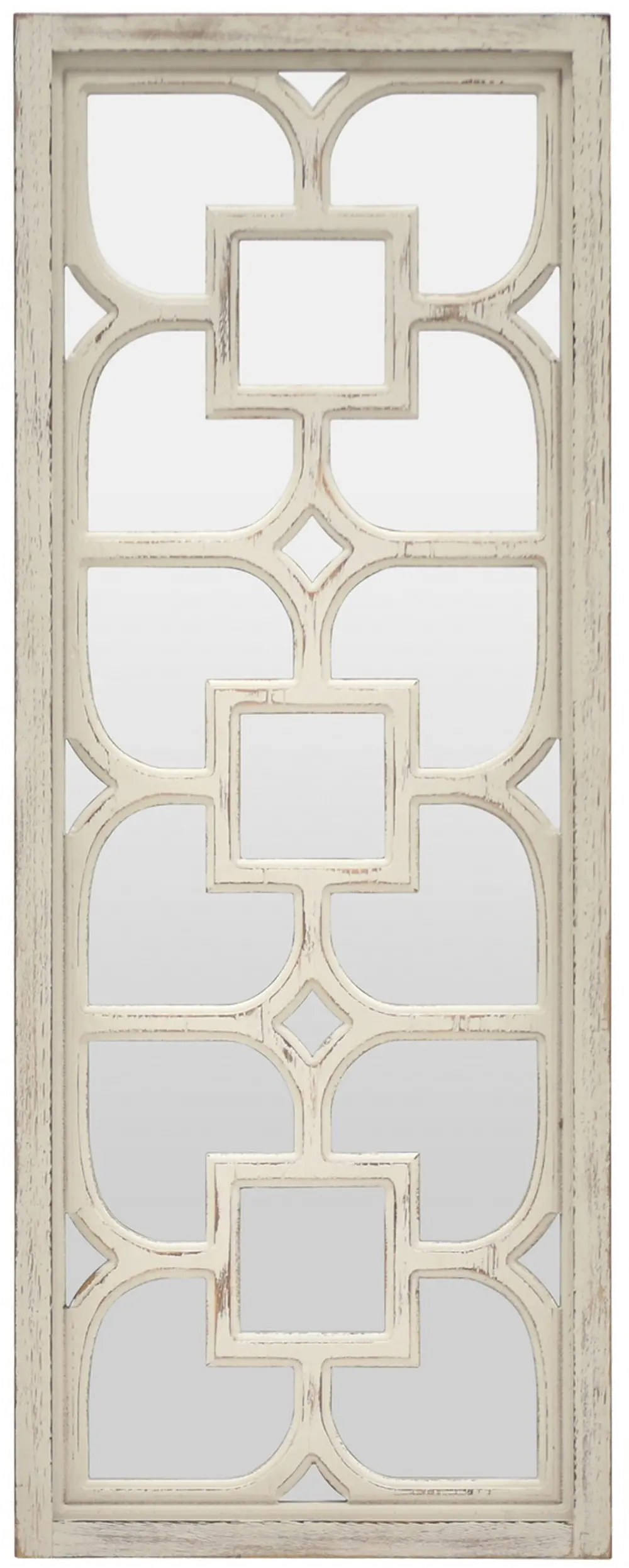 Wood and Mirror Rectangular Wall Decor-1