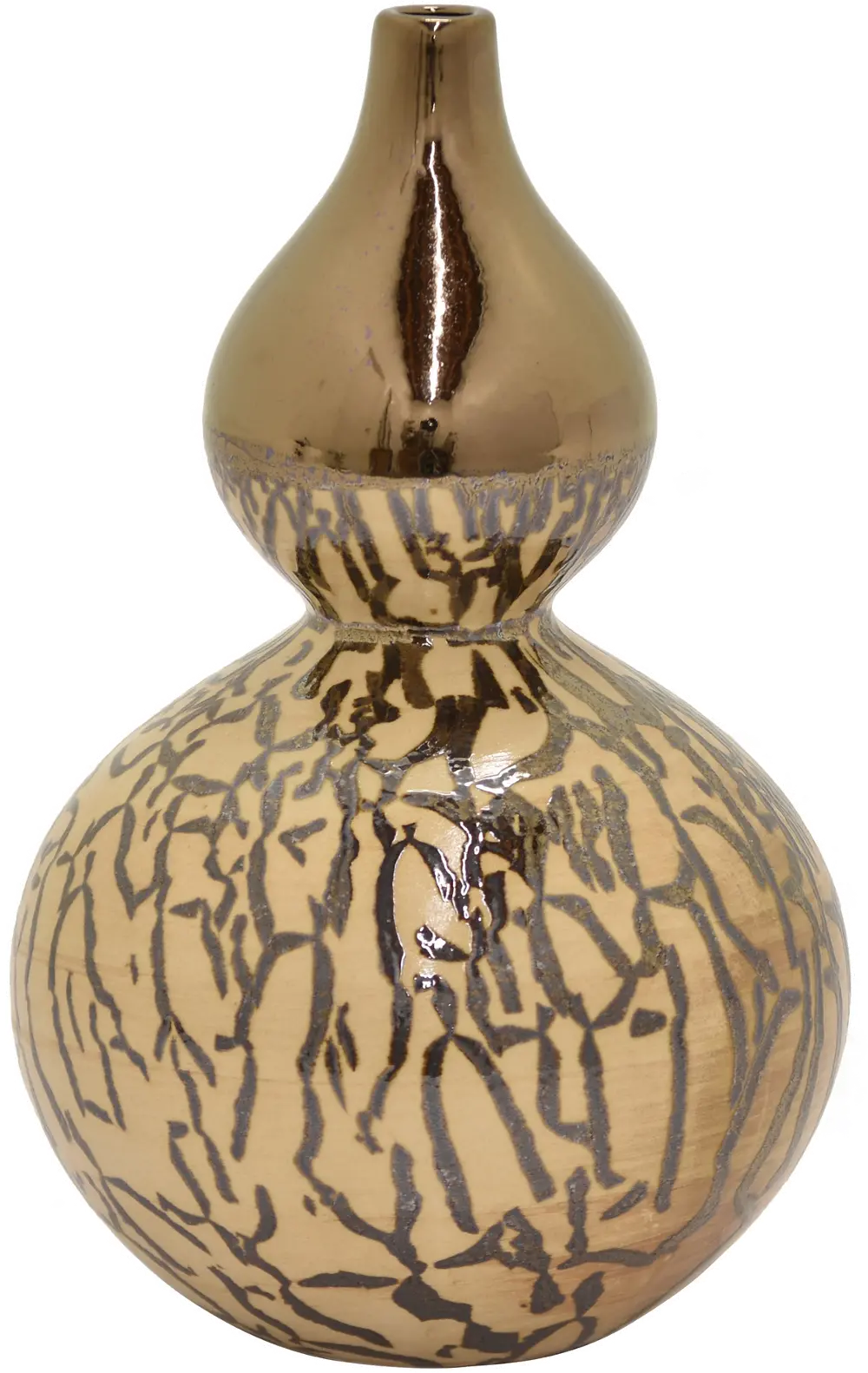11 Inch Copper and Blush Ceramic Vase-1