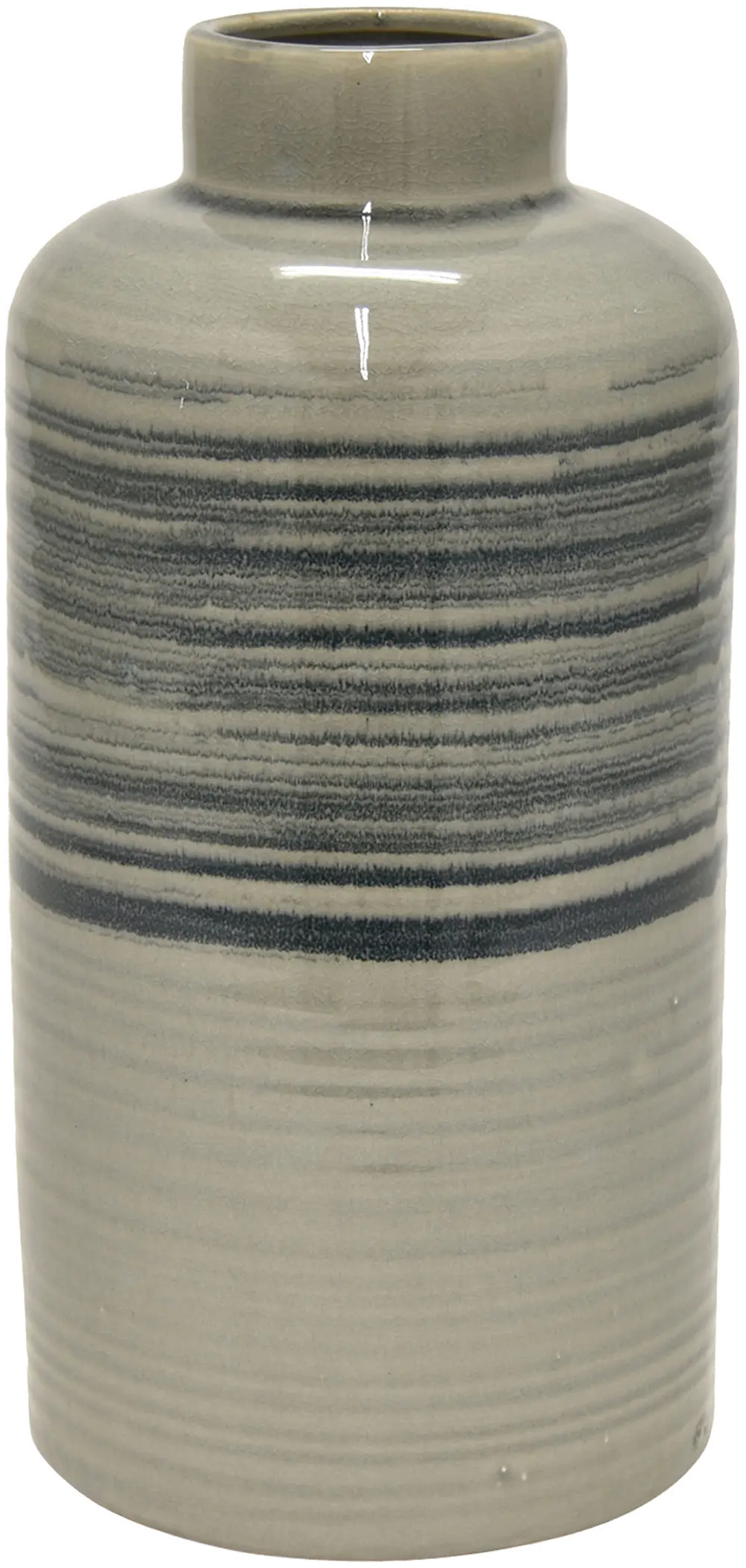 12 Inch Gray Tone Ceramic Vase-1