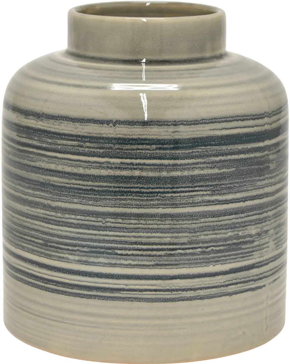 8 Inch Gray Tone Ceramic Vase-1