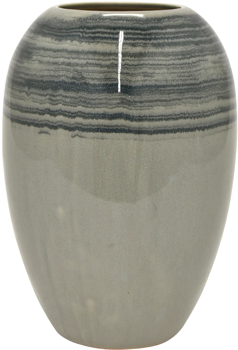 13 Inch Gray Tone Ceramic Vase-1