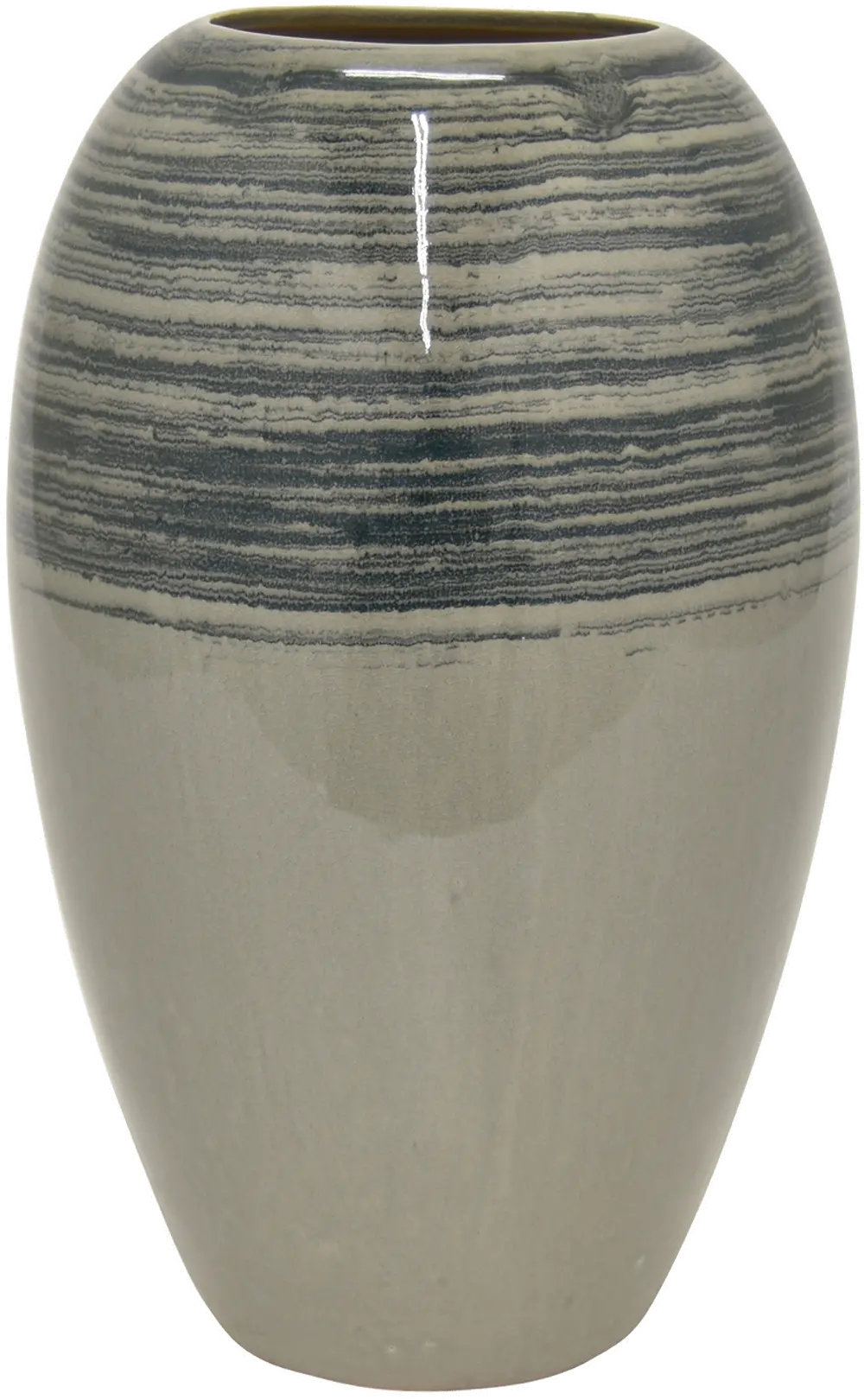 11 Inch Gray Tone Ceramic Vase-1