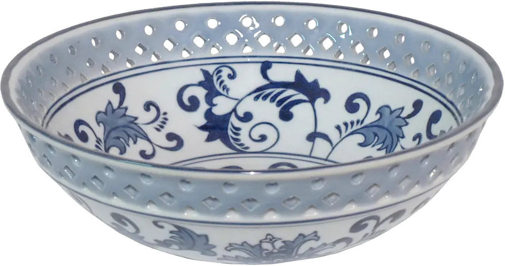 Blue and White Ceramic Bowl-1