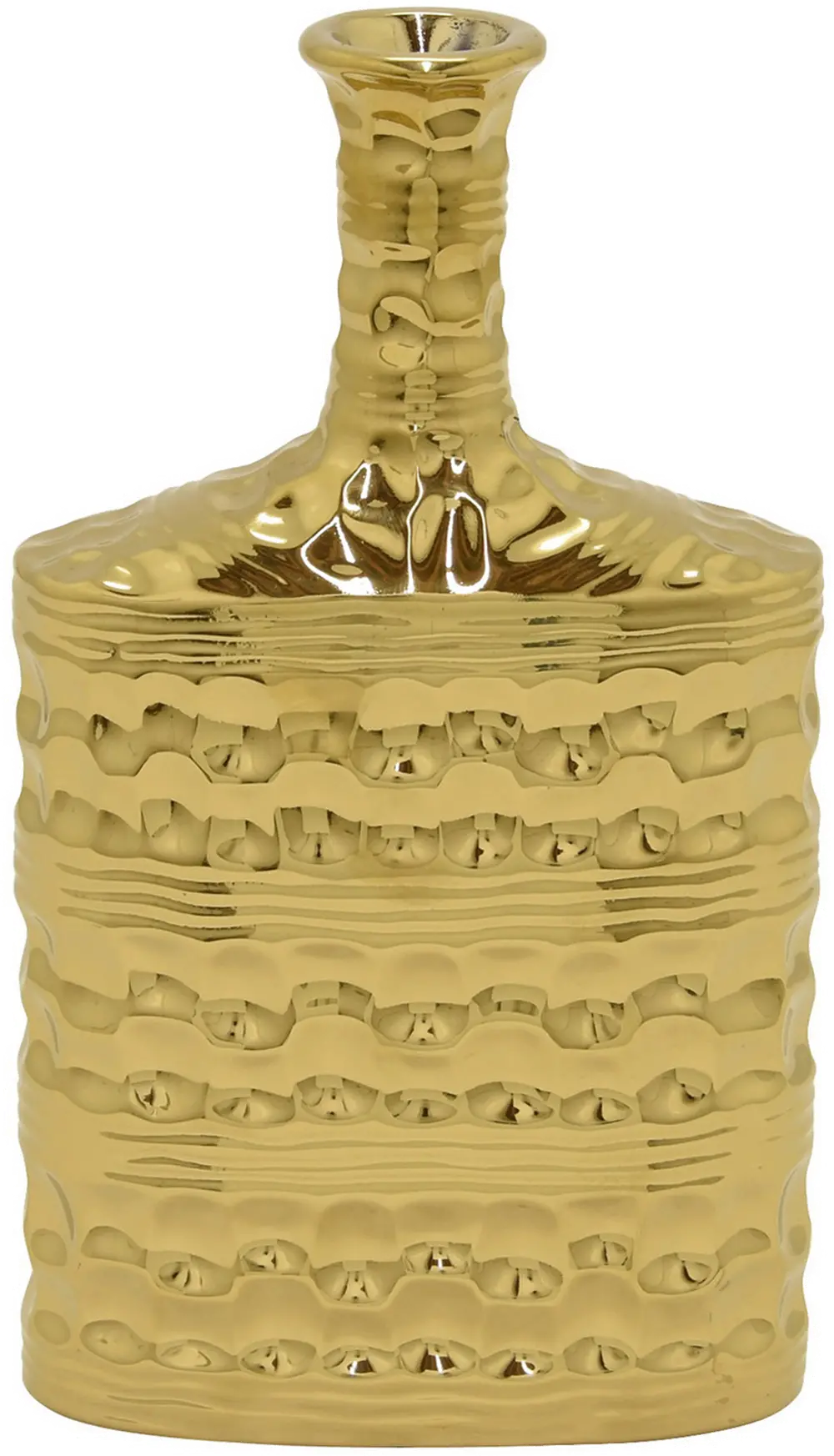 Gold Long Neck Ceramic Vase-1