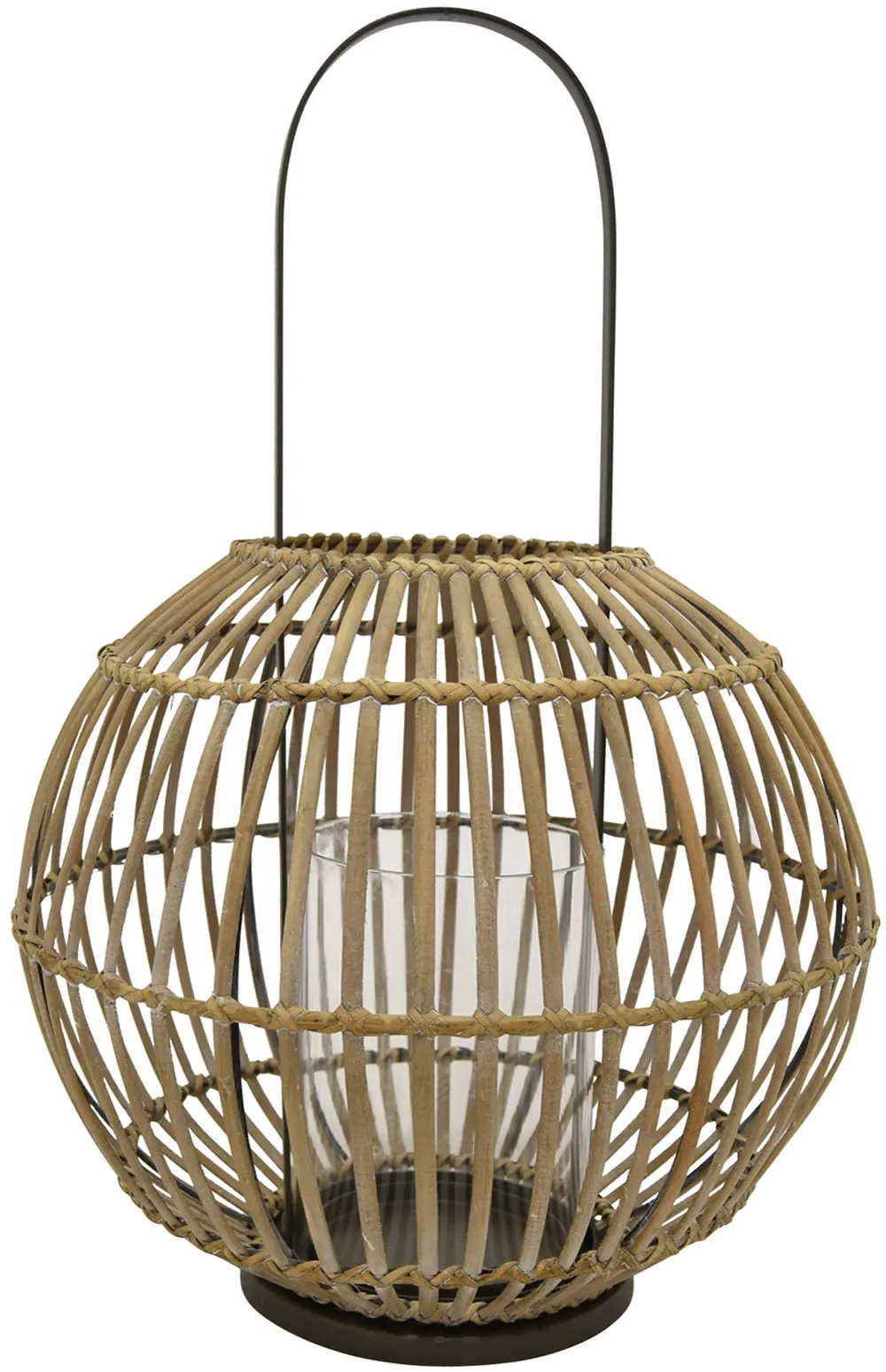 12 Inch Round Natural Bamboo Decorative Lantern-1