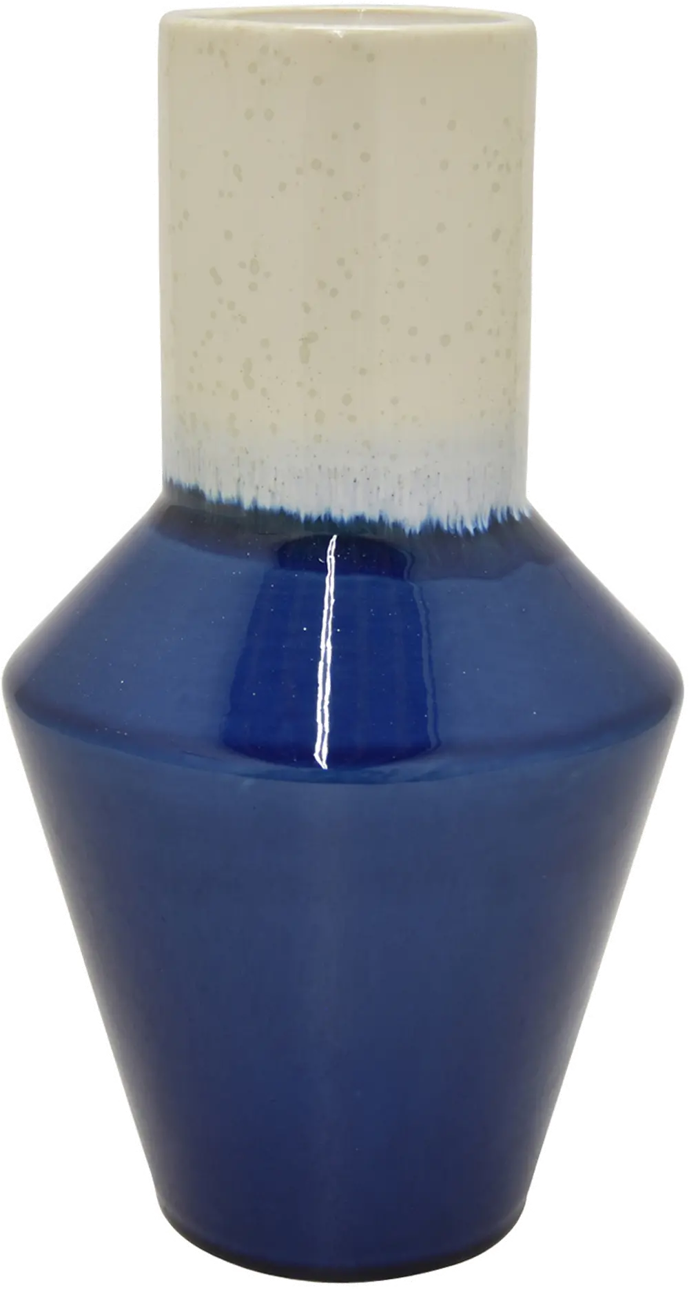 12 Inch Blue and White Modern Ceramic Vase-1