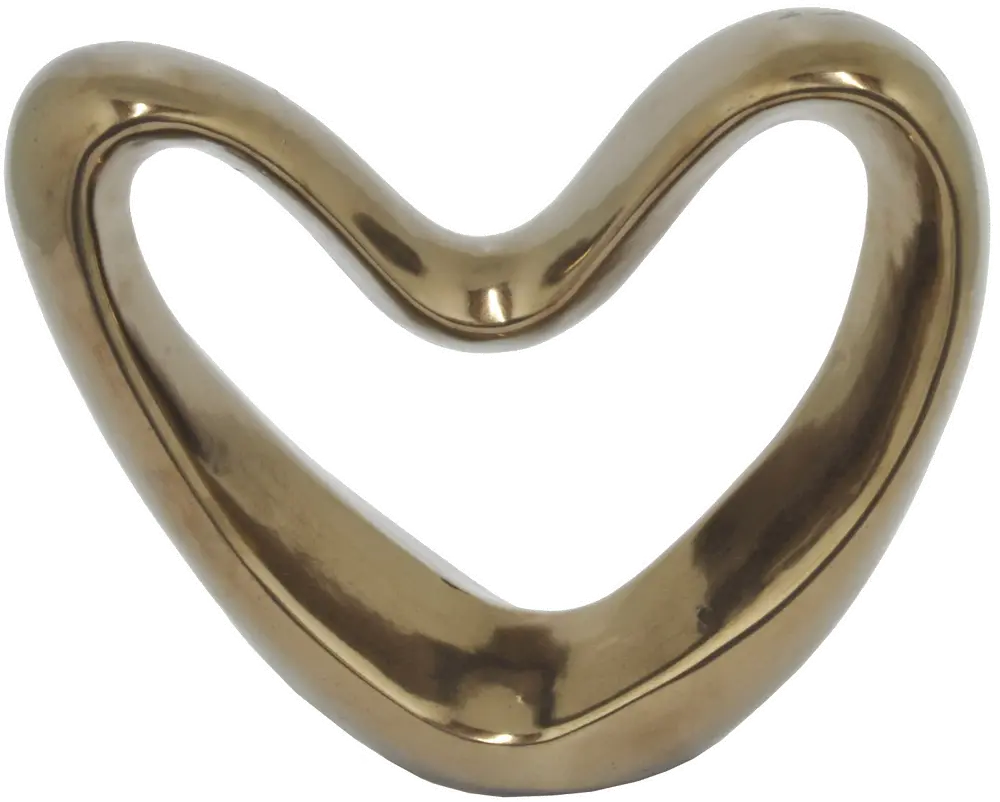 Bronze Heart Shaped Ceramic Sculpture-1