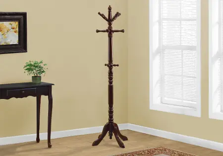Dark Cherry Wood Traditional Coat Rack Rc Willey Dark Cherry Wood Traditional Coat Rack, Dark Wood Coat Stand