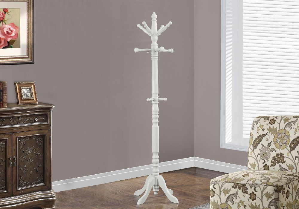 111452252 Antique White Wood Traditional Coat Rack sku 111452252