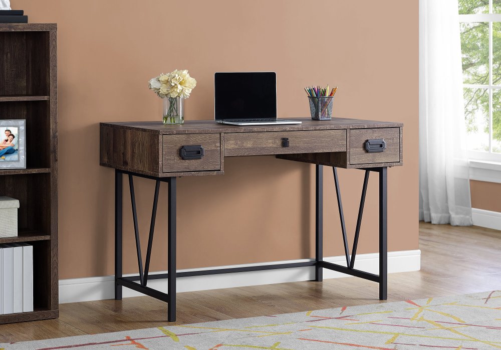 111452820 Brown Reclaimed 48 Inch Wood Computer Desk sku 111452820