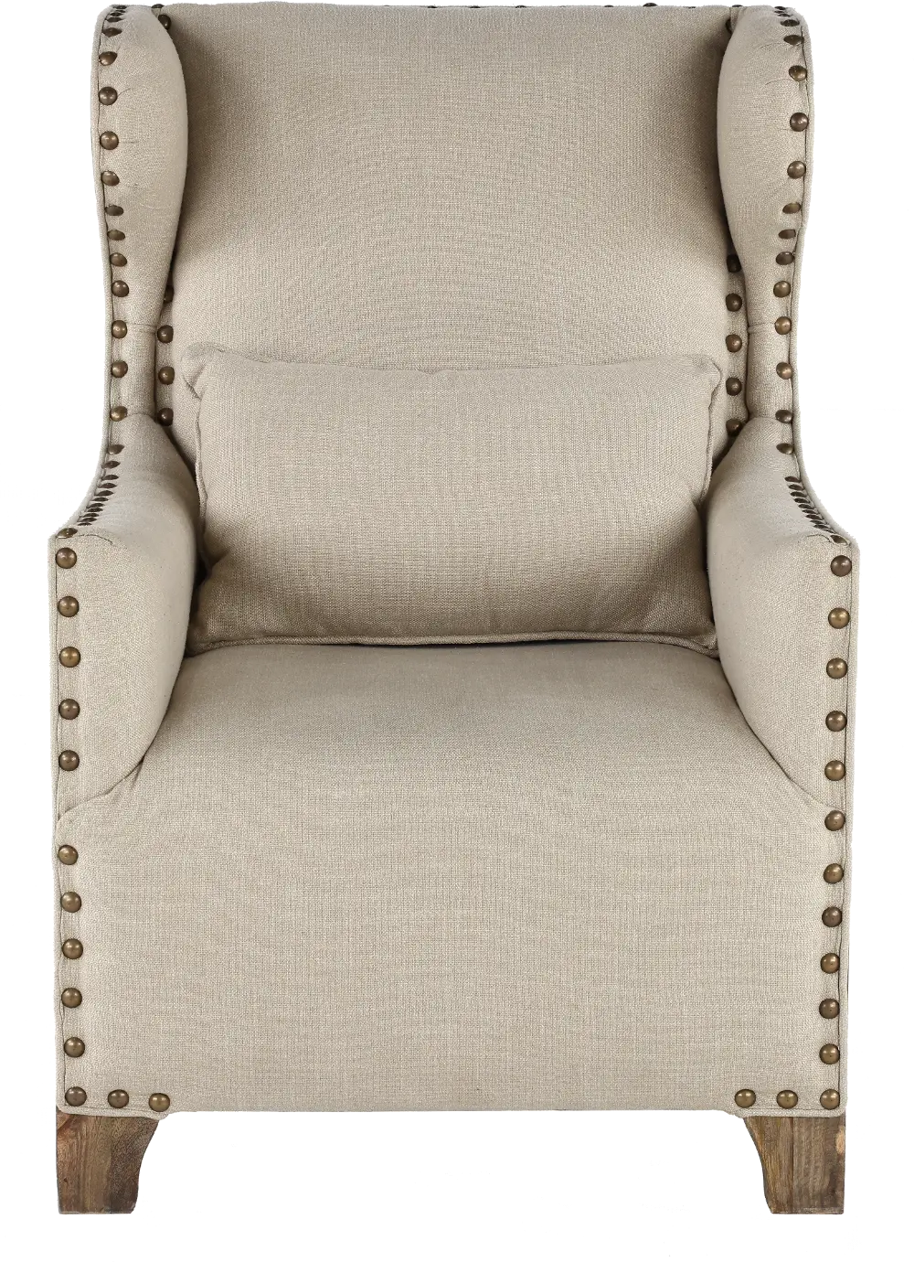 Chadwick Linen High Back Accent Chair with Exposed Wood Sides-1