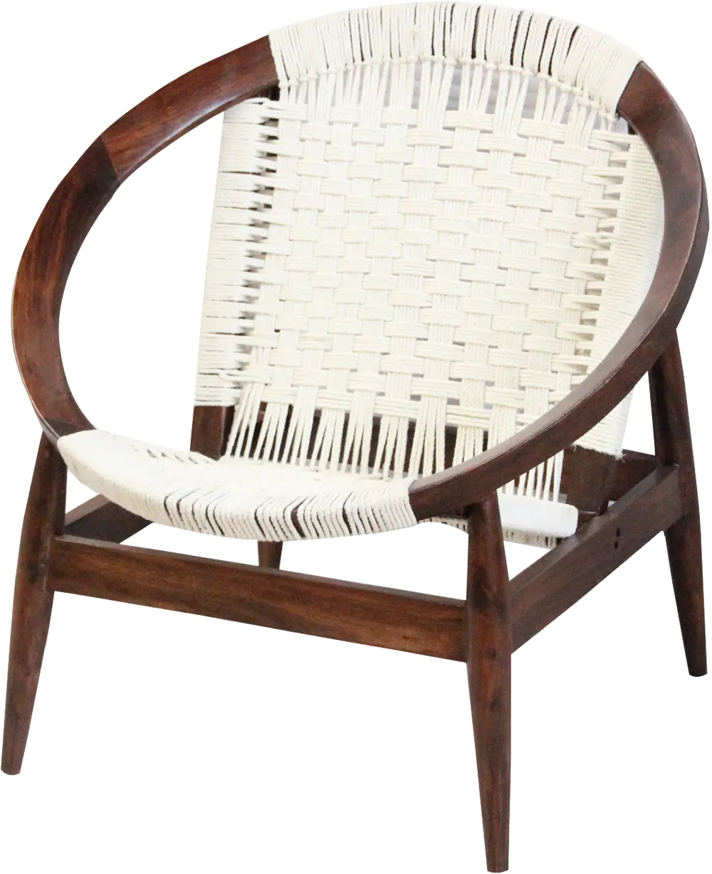 Peraza Urban Off White and Wood Accent Chair-1