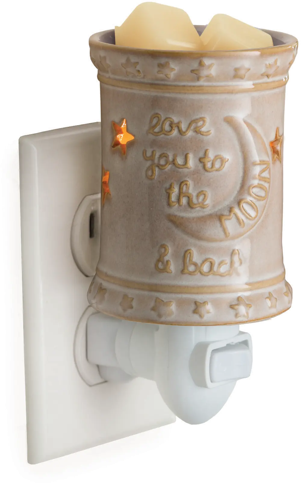 Beige Love You To The Moon Pluggable Fragrance Warmer - Candle Warmers-1