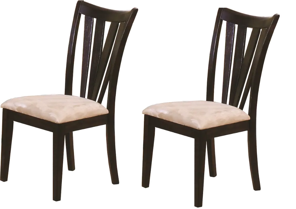 Casual Dark Brown Dining Room Chair (Set of 2) - Angus-1