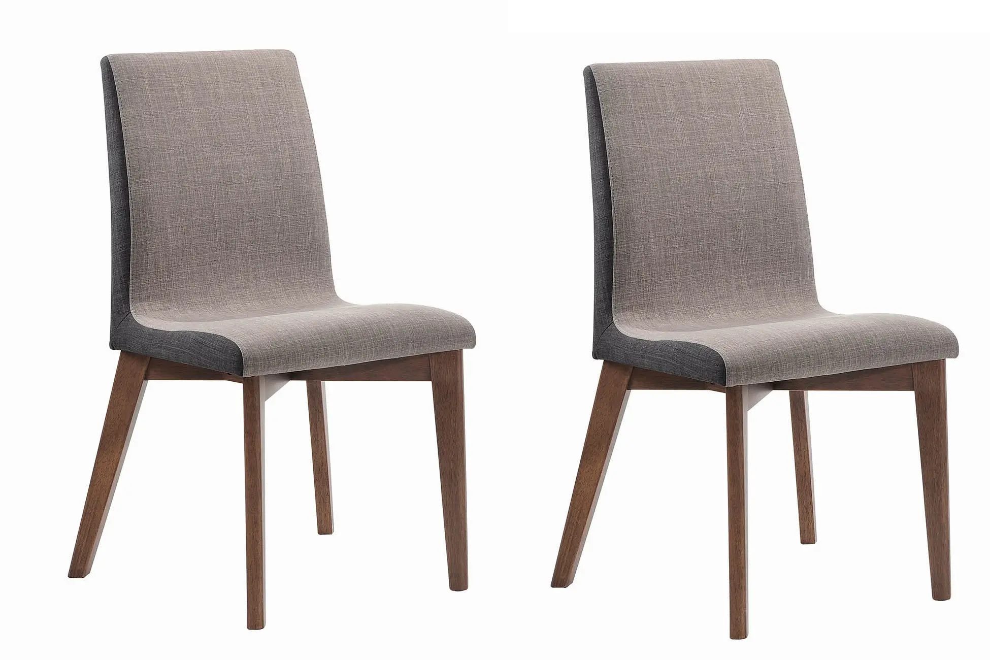 Contemporary Gray and Walnut Dining Room Chair (Set of 2) - Baylor