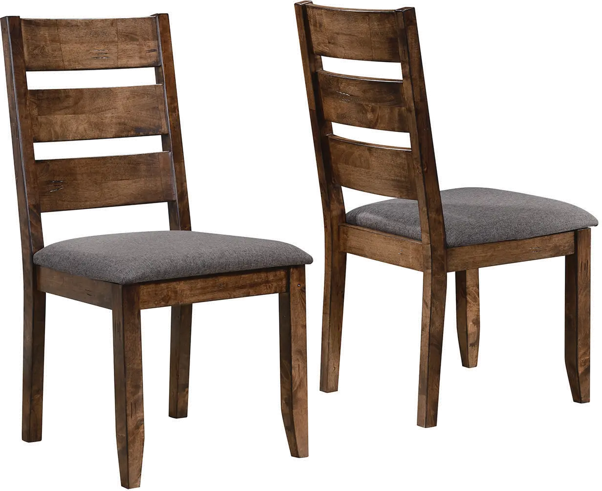 5283601 Rustic Gray and Nutmeg Dining Room Chair (Set of 2 sku 5283601