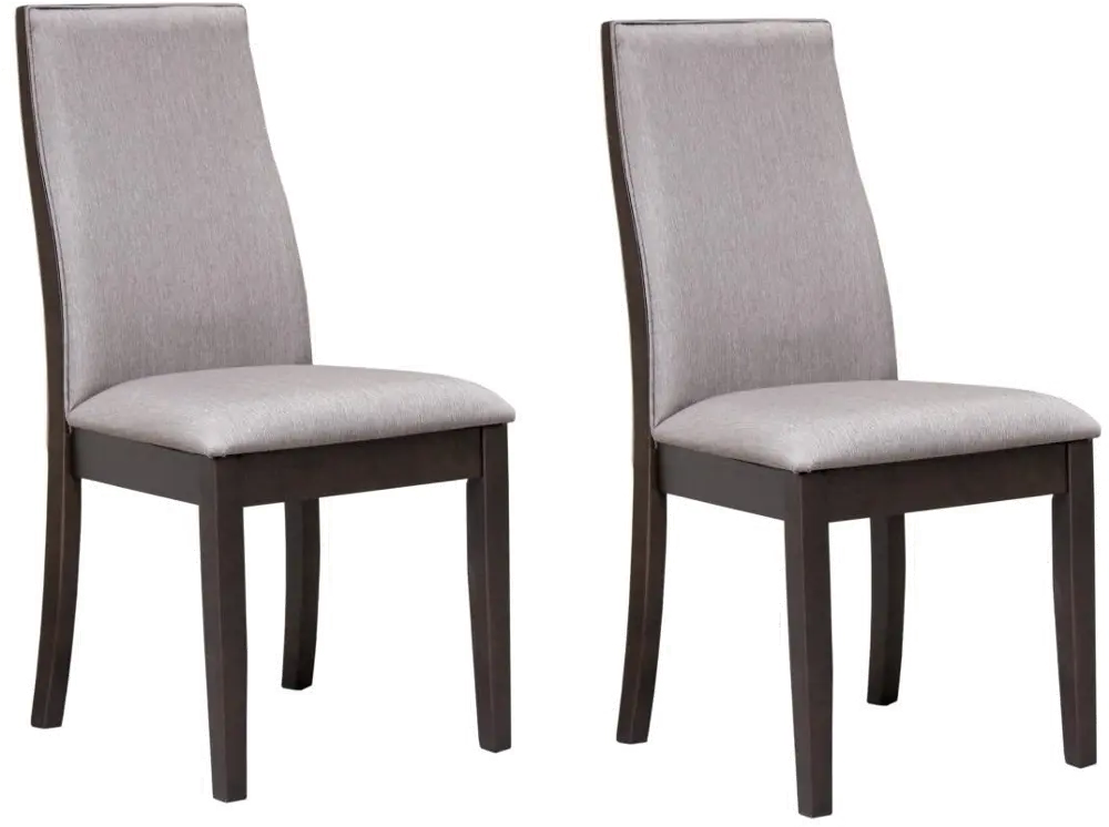 Contemporary Gray and Brown Dining Room Chair (Set of 2) - Basile-1